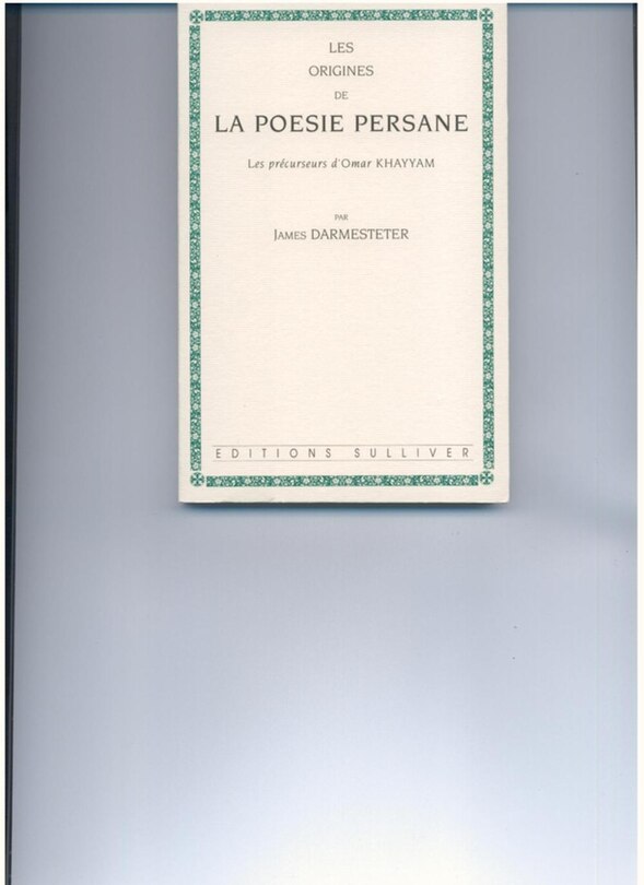 Couverture_Les origines de la poésie persane