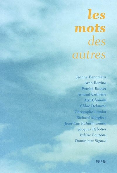 Front cover_Les mots des autres