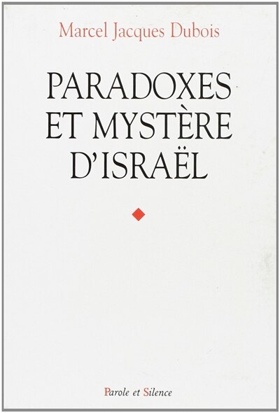 Front cover_Paradoxes et mystère d'Israël