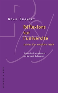 Front cover_Réflexions sur l'université : suivies d'un entretien inédit