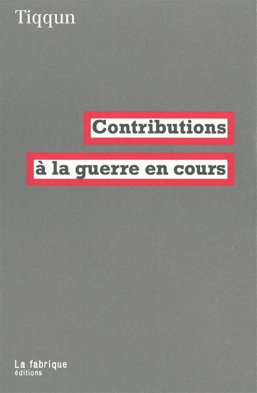 Front cover_Contributions à la guerre en cours