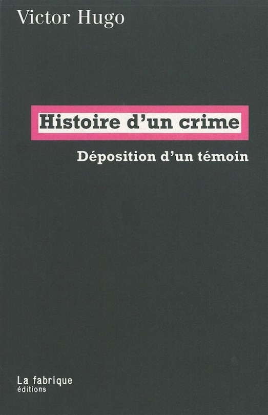 Front cover_Histoire D'un Crime