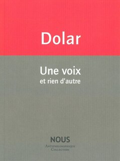 Front cover_Une voix et rien d'autre
