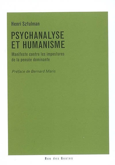 Couverture_Psychanalyse et humanisme : manifeste contre les impostures de la pensée dominante