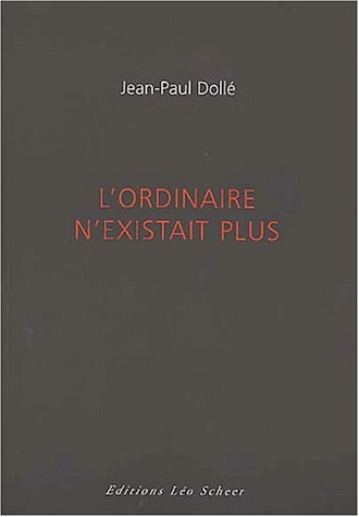 Front cover_L'ordinaire n'existait plus
