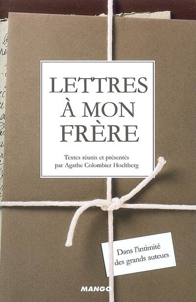 Front cover_Lettres &agrave; mon fr&egrave;re