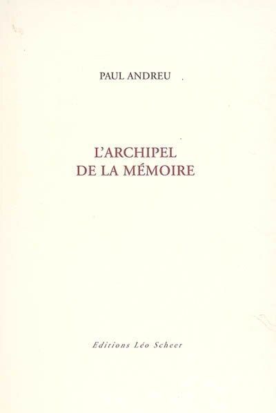 Front cover_L' archipel de la mémoire