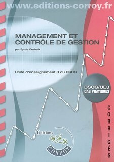 Front cover_Management et contrôle de gestion : unité d'enseignement 3 du DSCG : corrigés