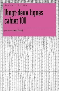 Front cover_Vingt-deux lignes : cahier 100