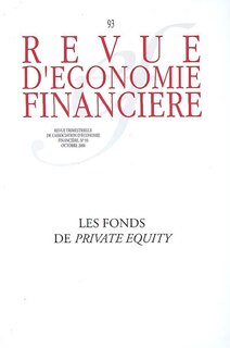 Couverture_Revue d'économie financière, n°93. Les fonds de private equity