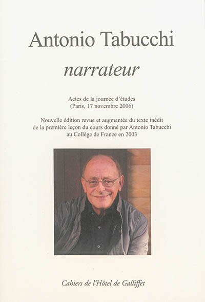 Front cover_Antonio Tabucchi narrateur