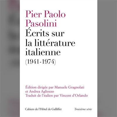 Couverture_Ecrits sur la litt&eacute;rature italienne
