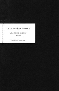 Front cover_La manière noire