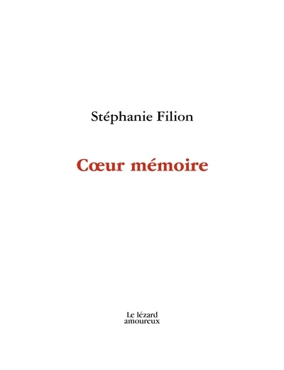 Front cover_COEUR MÉMOIRE