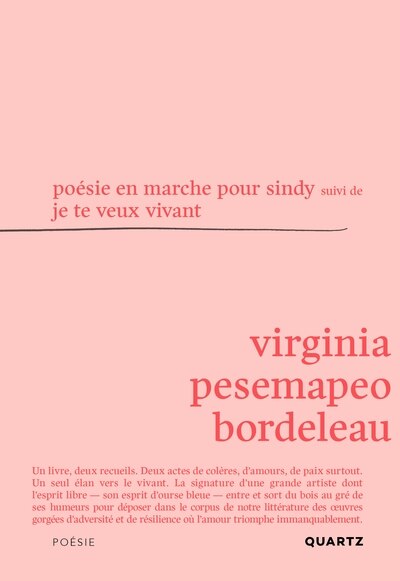 Front cover_POÉSIE EN MARCHE POUR SINDY + JE TE VEUX VIVANT NOUVELLE ÉDITION