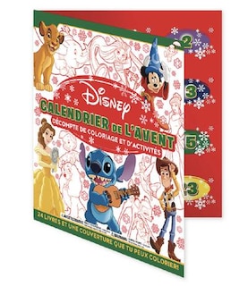 Couverture_DISNEY CALENDRIER DE L'AVENT Décompte de coloriage et d'activités