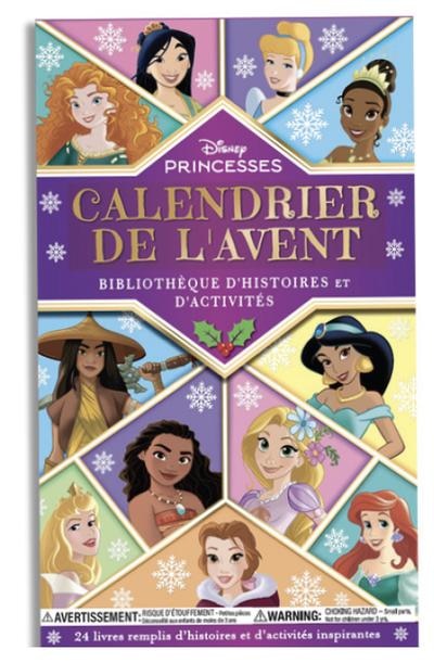 Couverture_DISNEY PRINCESSES CALENDRIER DE L'AVENT BIBLIOTHÈQUE D'HISTOIRES ET D'ACTIVITÉS