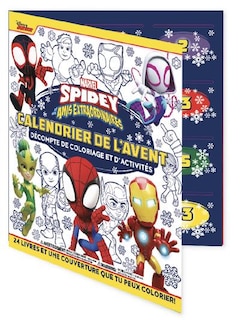Front cover_Marvel Spidey et ses amis extraordinaires Calendrier de l'avent Décompte de coloriage et d'activités