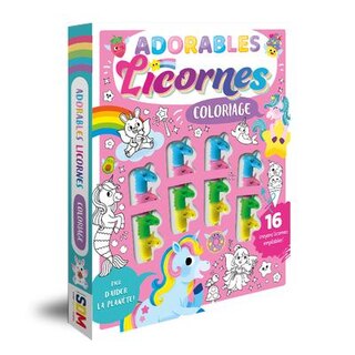 Couverture_Adorables licornes : Coloriage