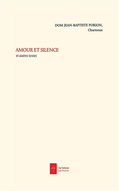 Front cover_Amour et silence : et autres textes