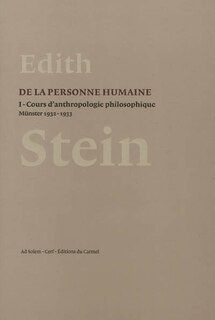 Front cover_De la personne humaine, Vol. 1. Cours d'anthropologie philosophique : Münster, 1932-1933