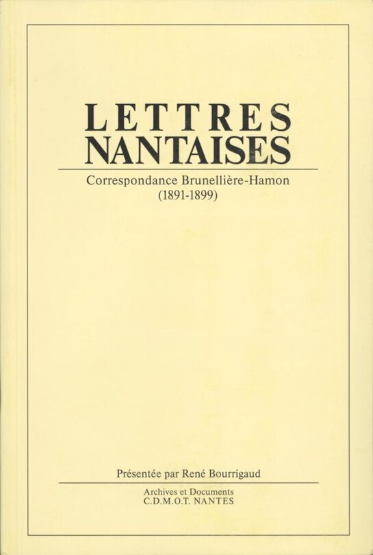 Front cover_Lettres nantaises