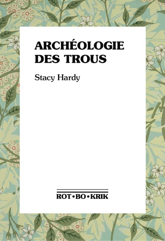 Front cover_Archéologie des trous