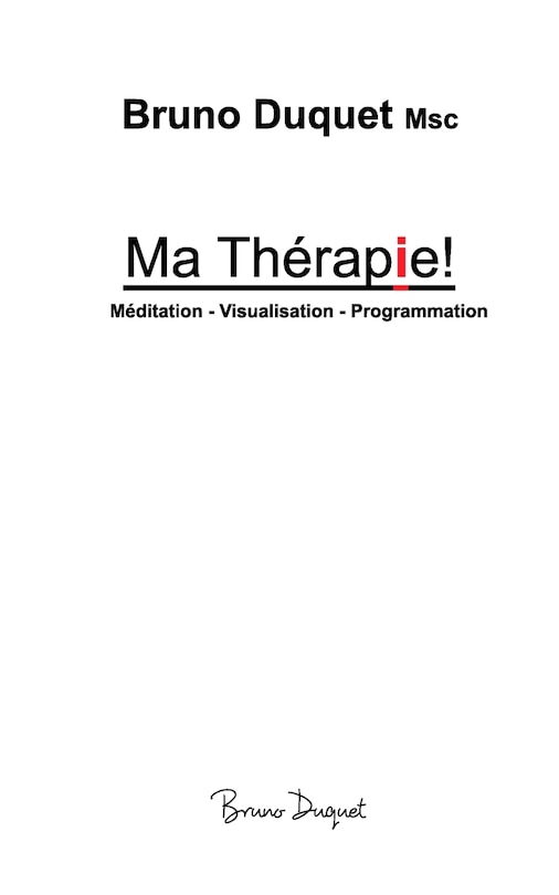 Front cover_Ma Th&eacute;rapie!