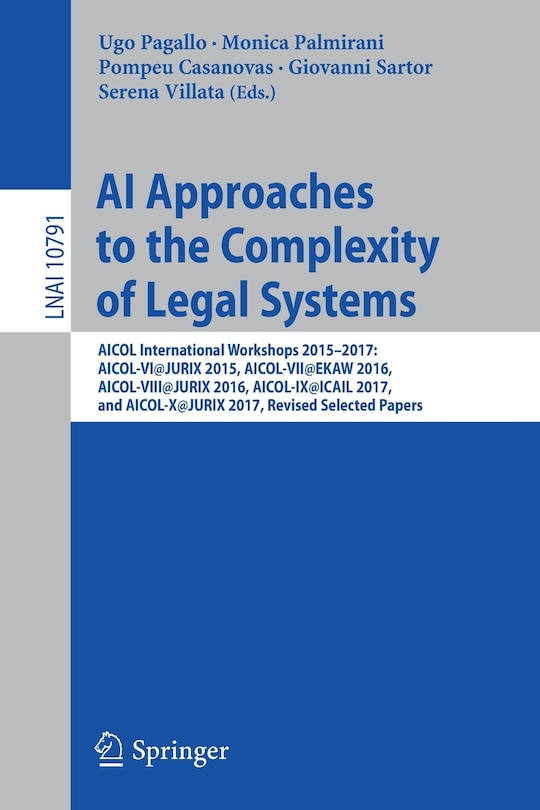 Couverture_AI Approaches to the Complexity of Legal Systems