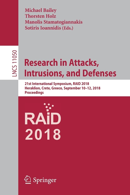 Couverture_Research in Attacks, Intrusions, and Defenses