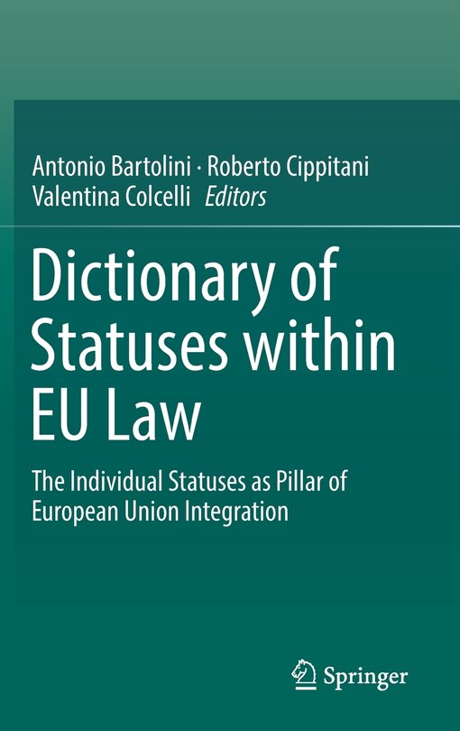Couverture_Dictionary Of Statuses Within Eu Law