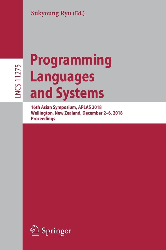 Front cover_Programming Languages And Systems