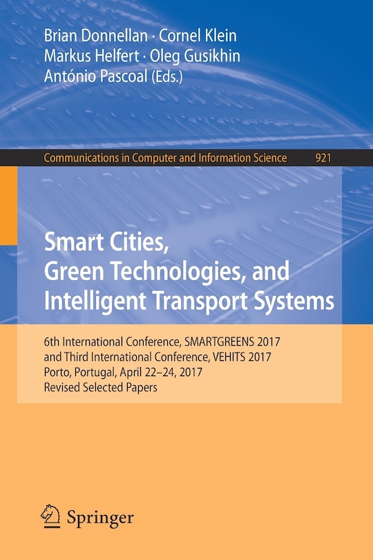 Front cover_Smart Cities, Green Technologies, and Intelligent Transport Systems