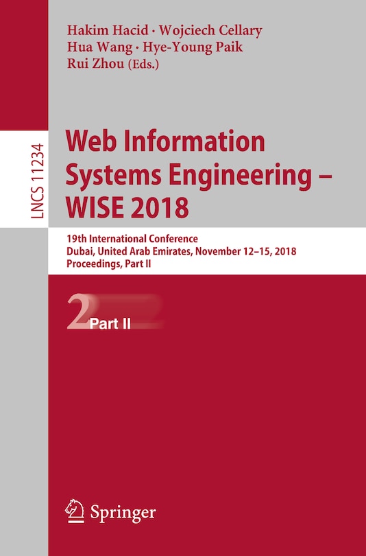 Couverture_Web Information Systems Engineering - WISE 2018