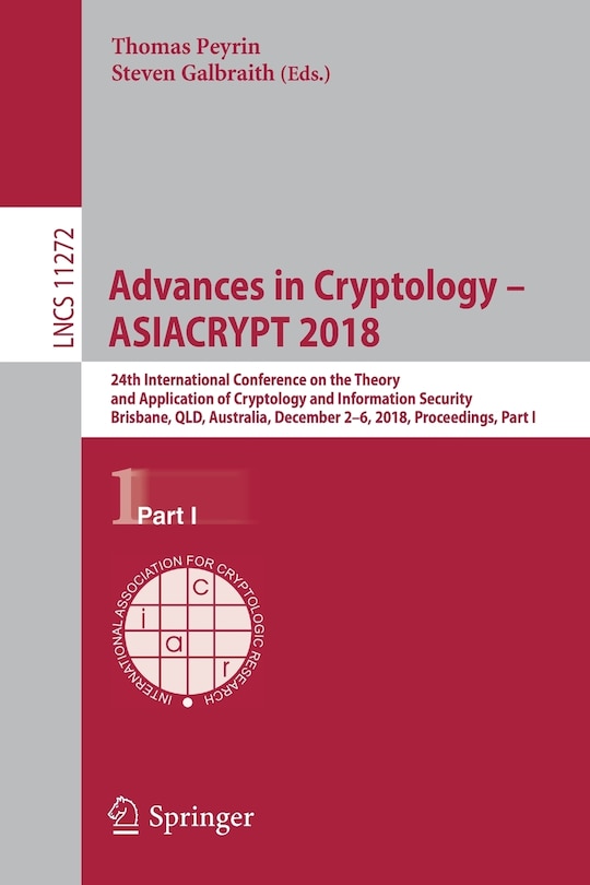 Front cover_Advances in Cryptology - ASIACRYPT 2018