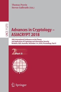 Couverture_Advances in Cryptology - ASIACRYPT 2018