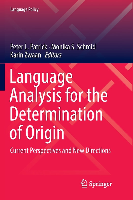 Front cover_Language Analysis For The Determination Of Origin