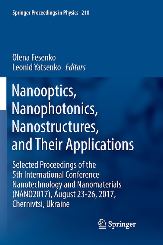 Couverture_Nanooptics, Nanophotonics, Nanostructures, and Their Applications