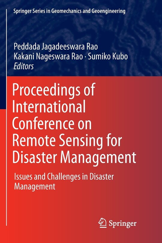 Couverture_Proceedings Of International Conference On Remote Sensing For Disaster Management