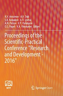 Couverture_Proceedings Of The Scientific-practical Conference research And Development - 2016