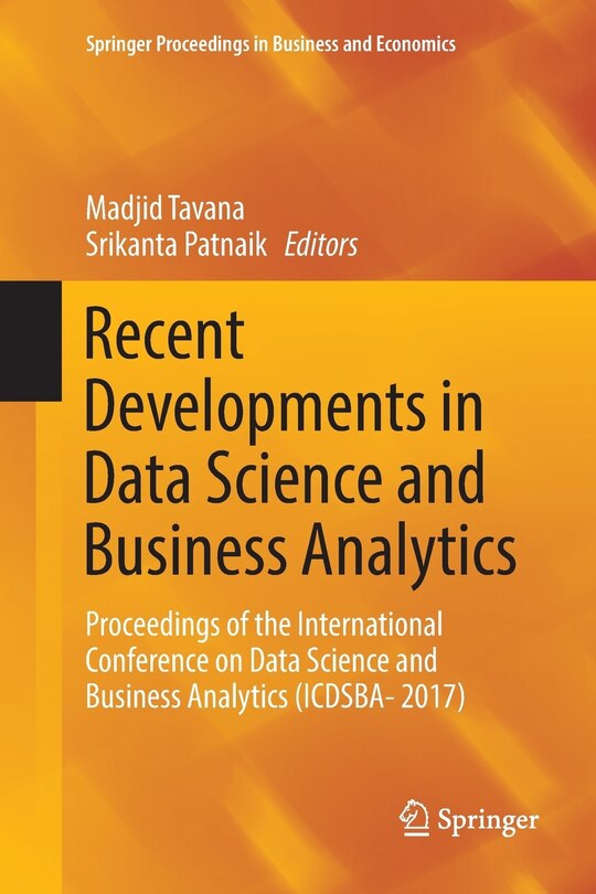Couverture_Recent Developments In Data Science And Business Analytics