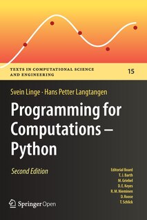 Couverture_Programming For Computations - Python