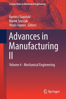 Front cover_Advances In Manufacturing Ii