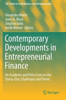 Couverture_Contemporary Developments in Entrepreneurial Finance