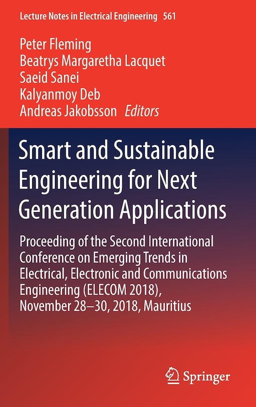 Front cover_Smart and Sustainable Engineering for Next Generation Applications