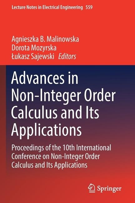Front cover_Advances In Non-integer Order Calculus And Its Applications