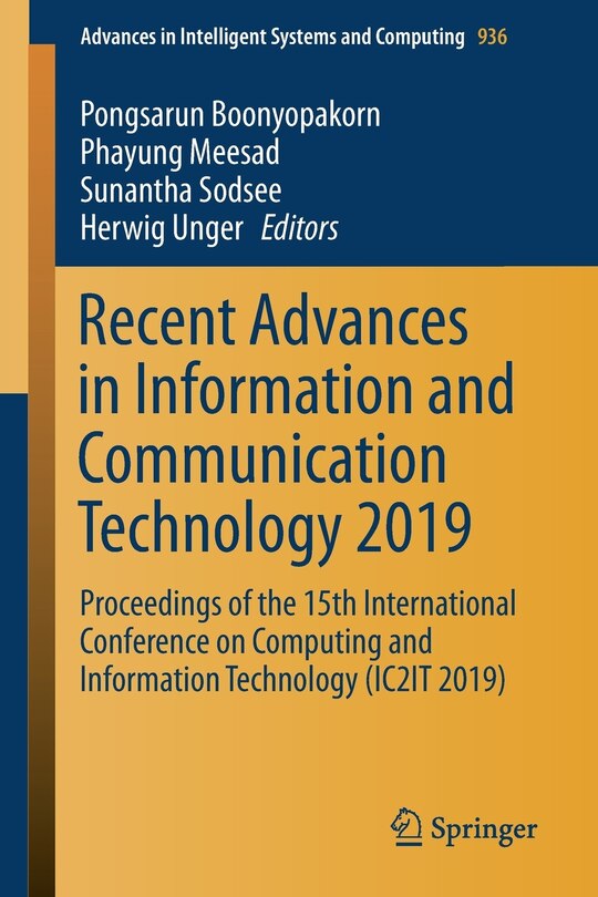 Front cover_Recent Advances in Information and Communication Technology 2019