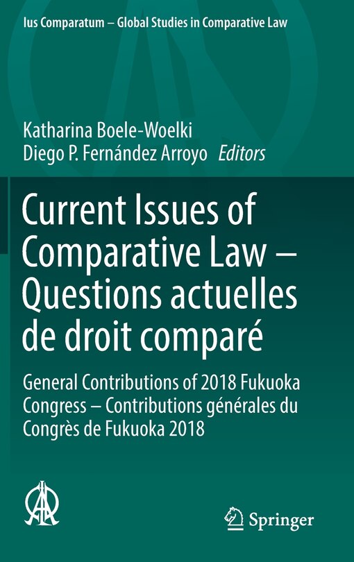 Couverture_Current Issues Of Comparative Law - Questions Actuelles De Droit Compare