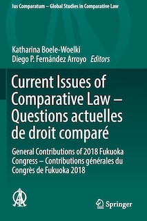 Front cover_Current Issues Of Comparative Law - Questions Actuelles De Droit Compare