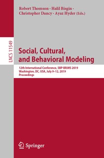 Front cover_Social, Cultural, And Behavioral Modeling